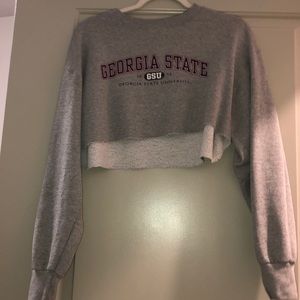 georgia state university cropped sweatshirt